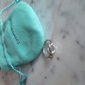 Tiffany & Co. Silver and Gold Knot Ring